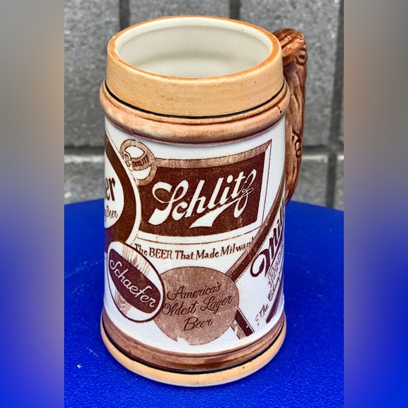 1950s Ceramic Schlitz Gunther Miller Logo Beer Mug Made in Japan - Picture 15 of 16